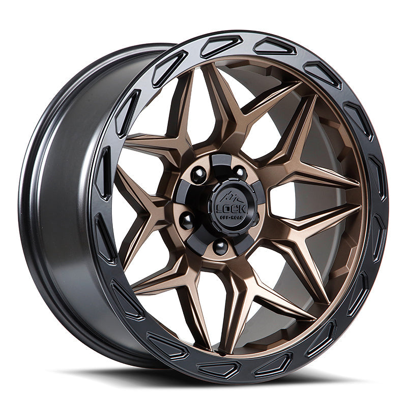 LOCK OFFROAD MATRIX 17X9 12 5X127/5X139.7 MATTE BRONZE W MATTE BLACK RING