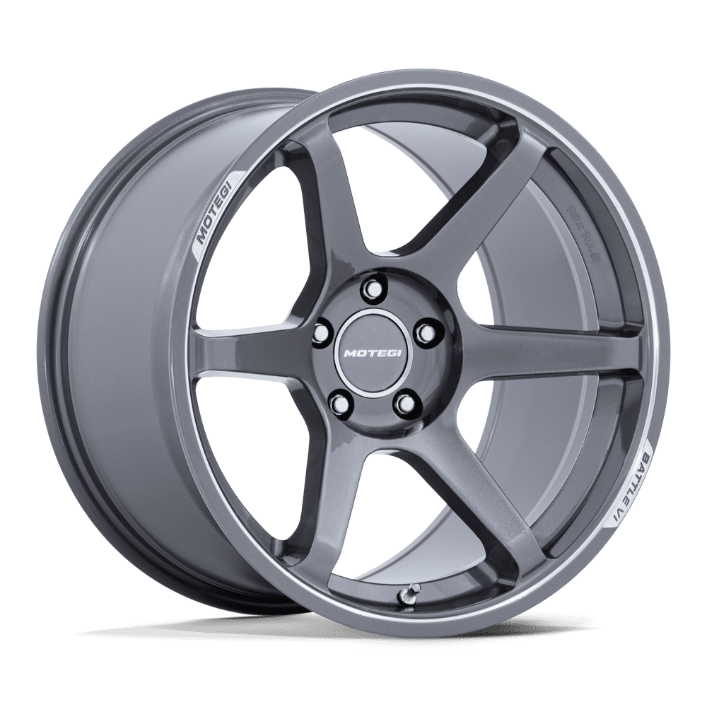 MOTEGI MR160 BATTLE VI 18X9.5 35 4X114.3 GLOSS GUNZILLA W/ MACHINED LIP