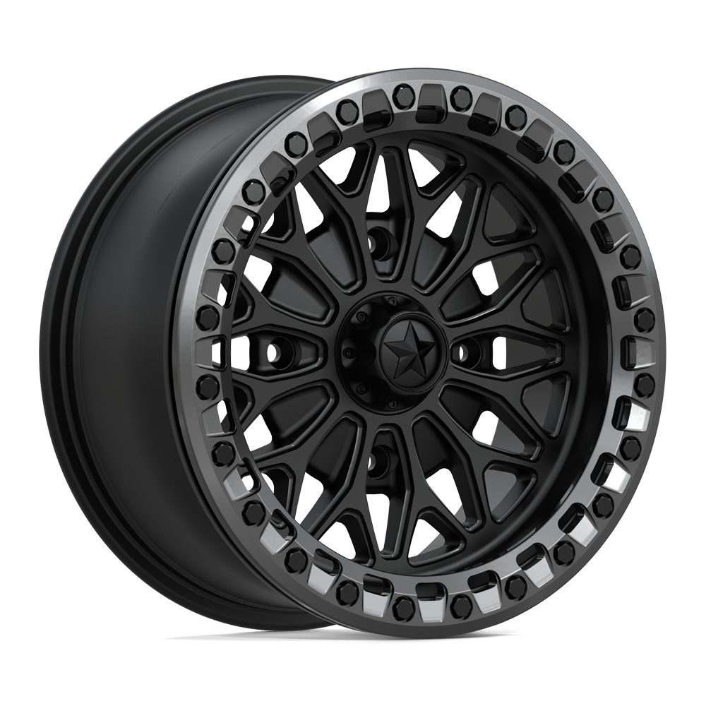 MSA OFFROAD WHEELS MA53 BOLO UTV BEADLOCK 15X7 10 4X110 MATTE BLACK W/ GL-GUNMETAL RG