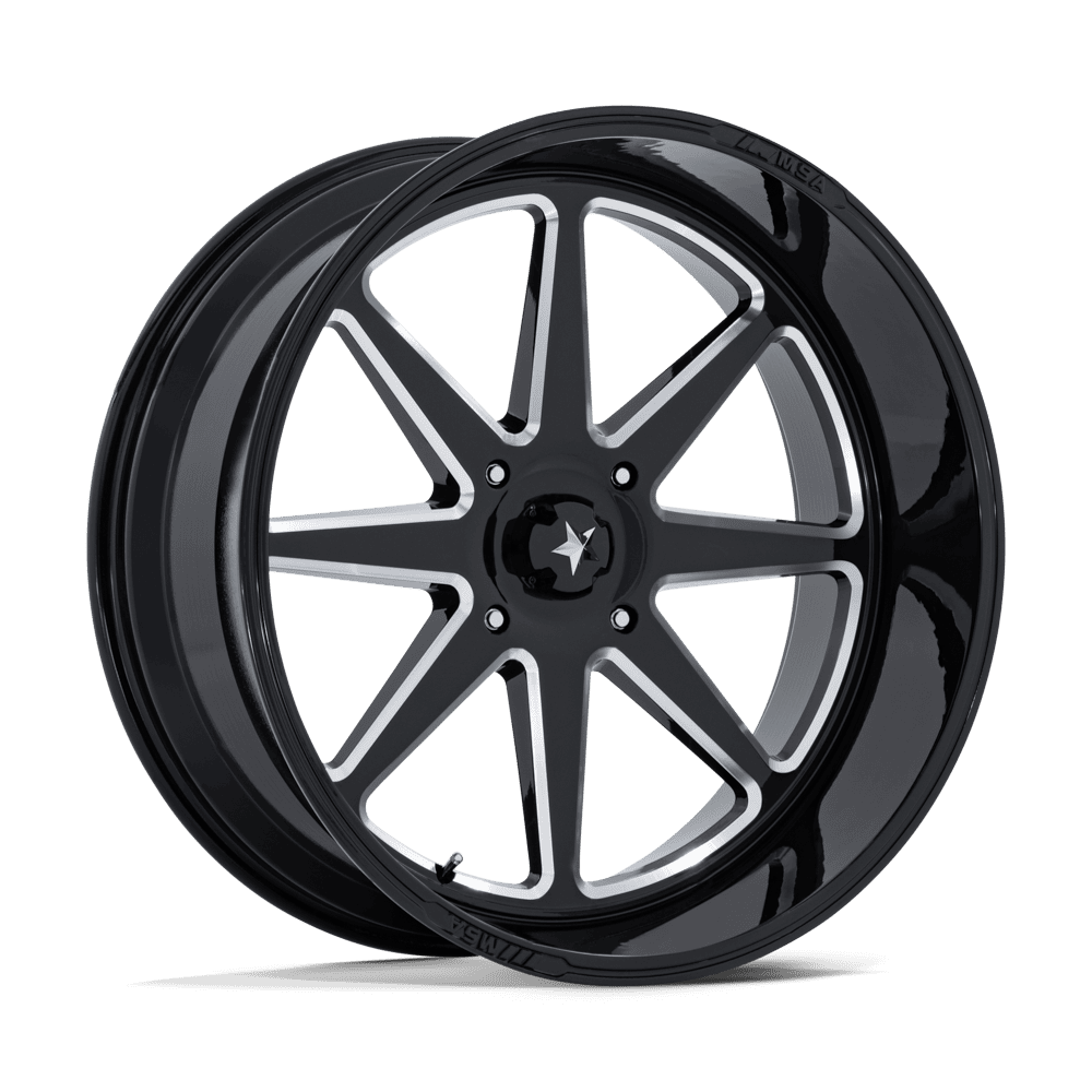 MSA OFFROAD WHEELS M54 SPARK UTV 24X10 -25 5X114.3 GLOSS BLACK MILLED