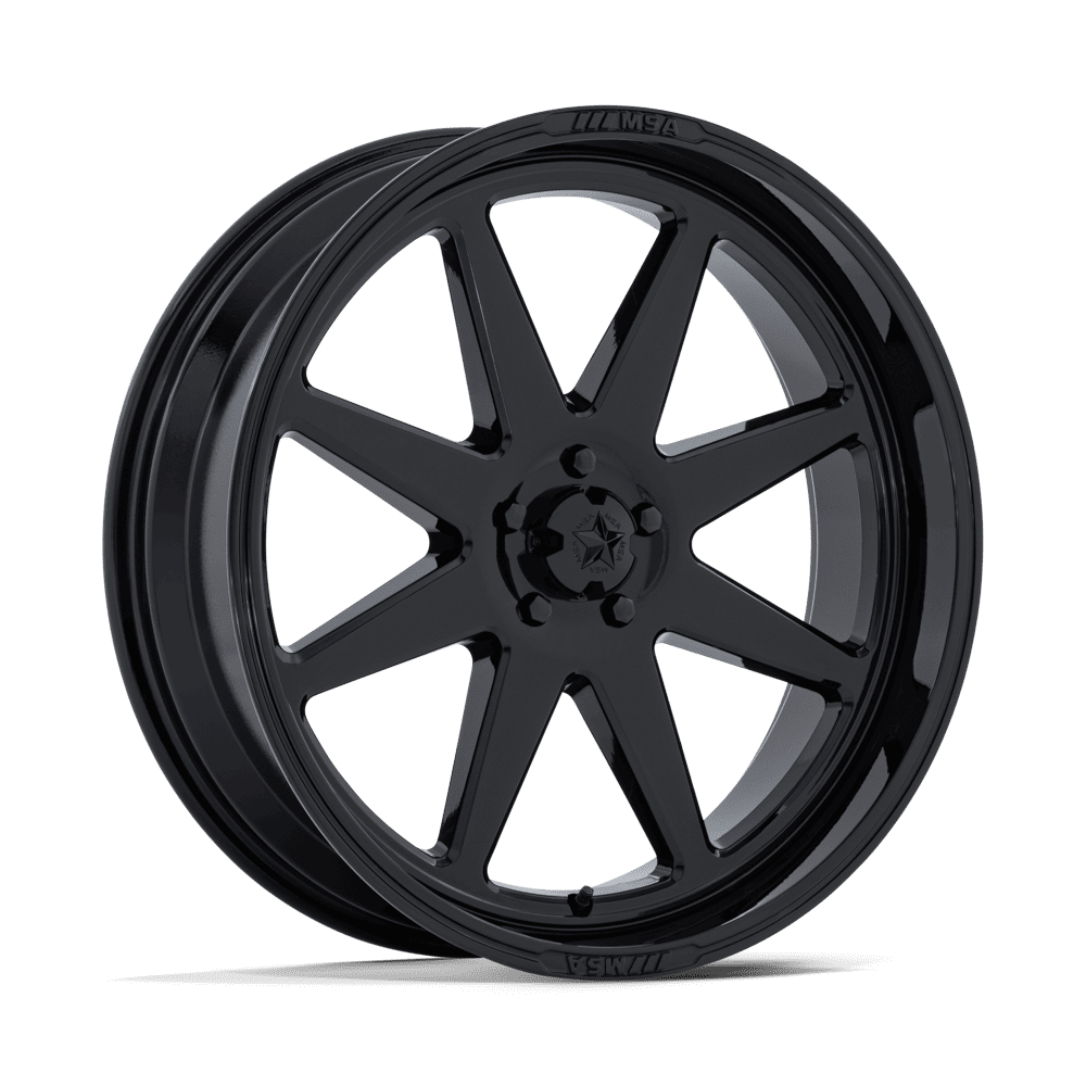 MSA OFFROAD WHEELS M54 SPARK UTV 24X10 -25 5X114.3 GLOSS BLACK