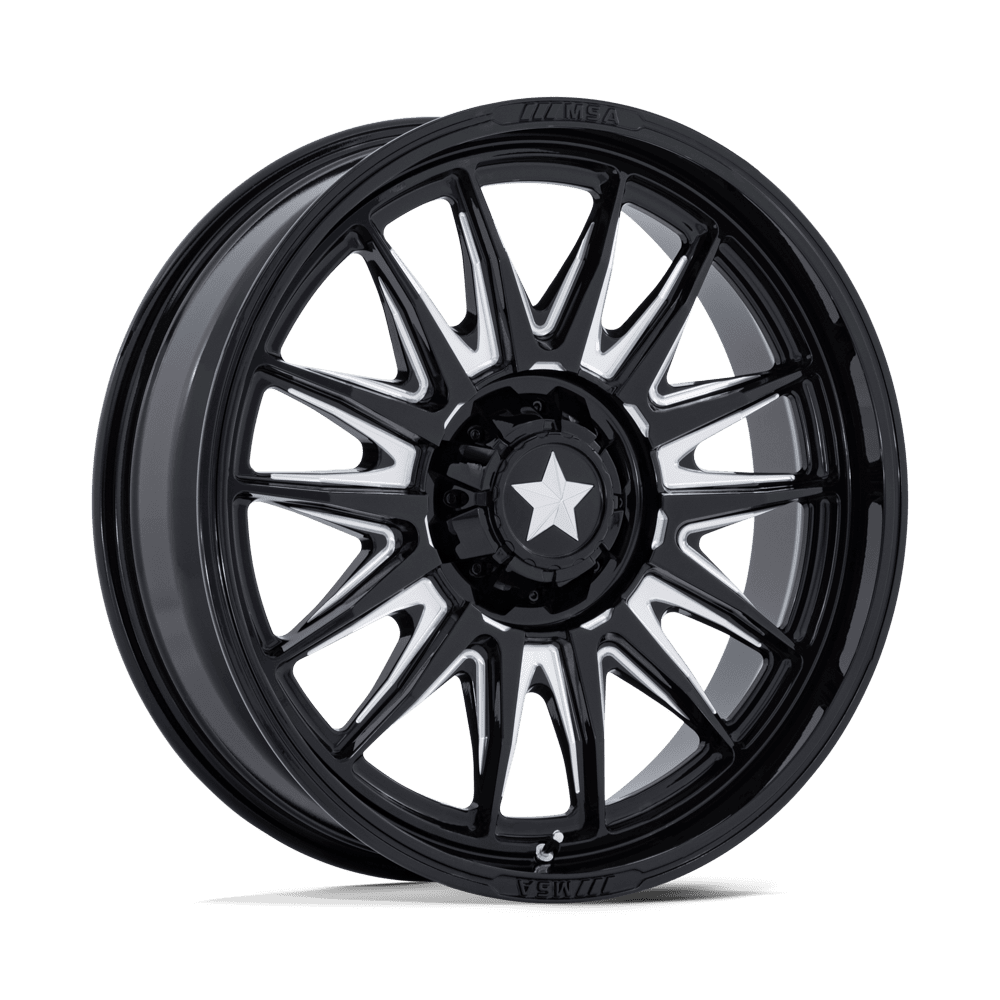 MSA OFFROAD WHEELS M55 COMMANDER UTV 15X7 10 4X137/4X156 GLOSS BLACK MILLED