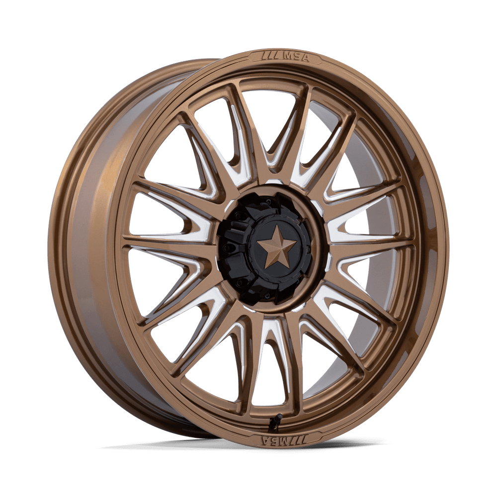 MSA OFFROAD WHEELS M55 COMMANDER UTV 20X7 0 4X137/4X156 GLOSS BRONZE MILLED