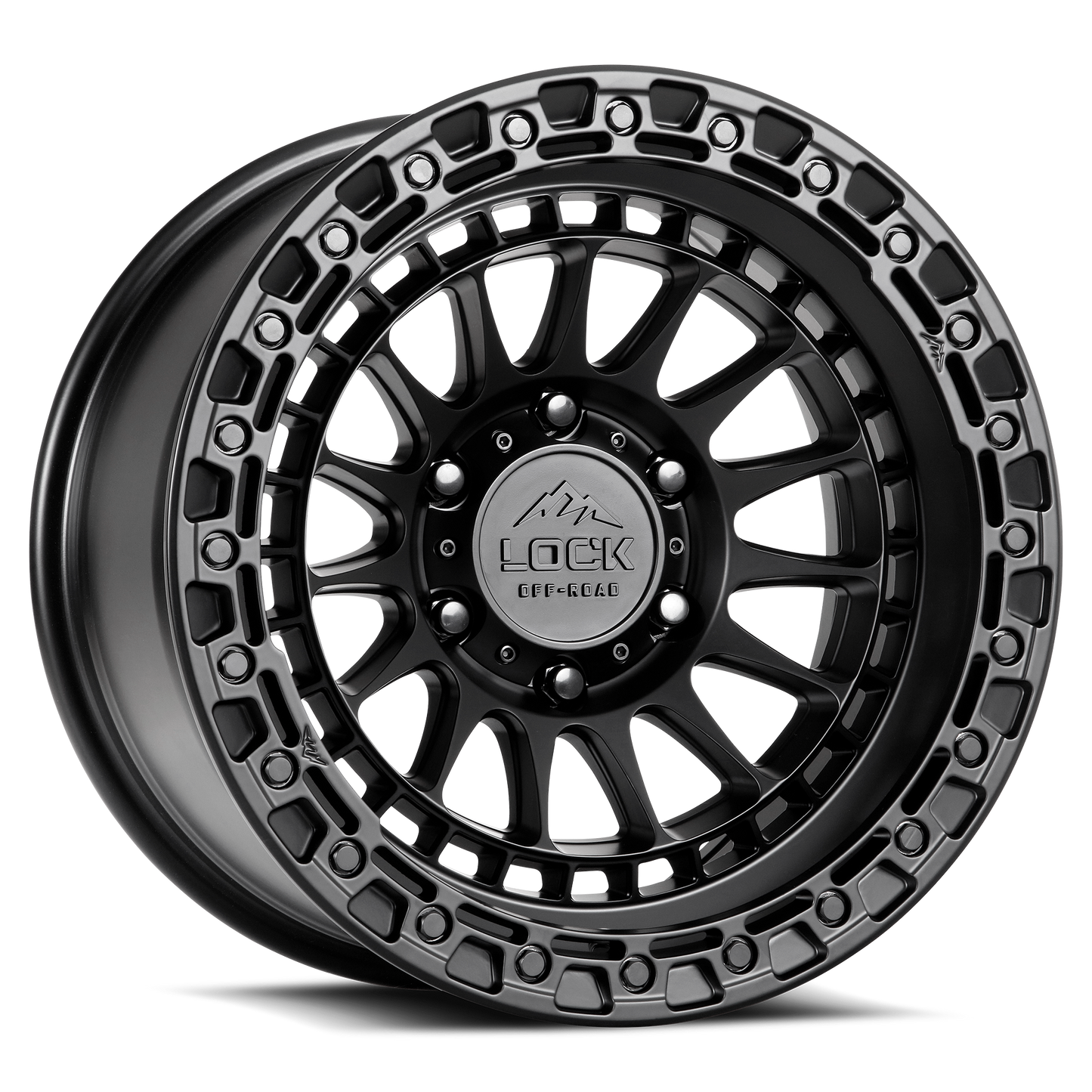 LOCK OFFROAD MOJAVE 17X9 0 6X139.7/6X21 MATTE BLACK W MATTE BLACK RING