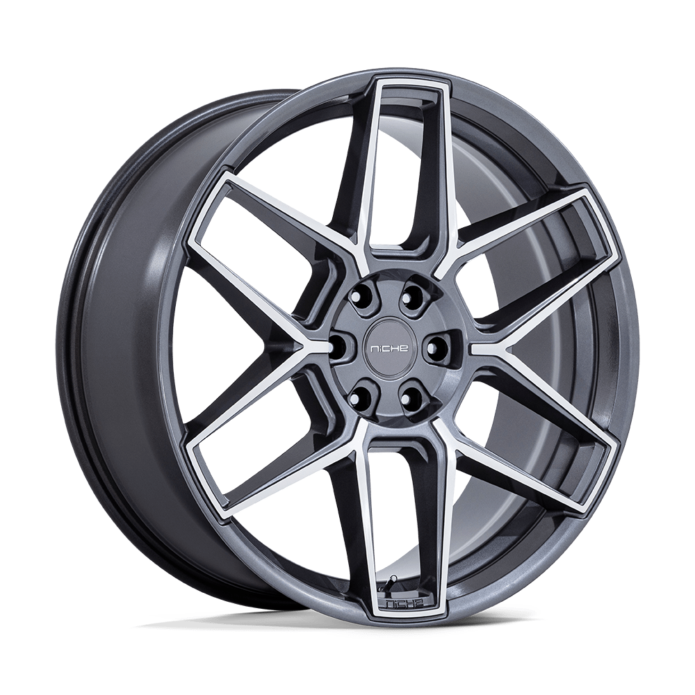 NICHE 1PC NC281 RISE 24X10 20 5X112 ANTHRACITE W/ MACHINED FACE