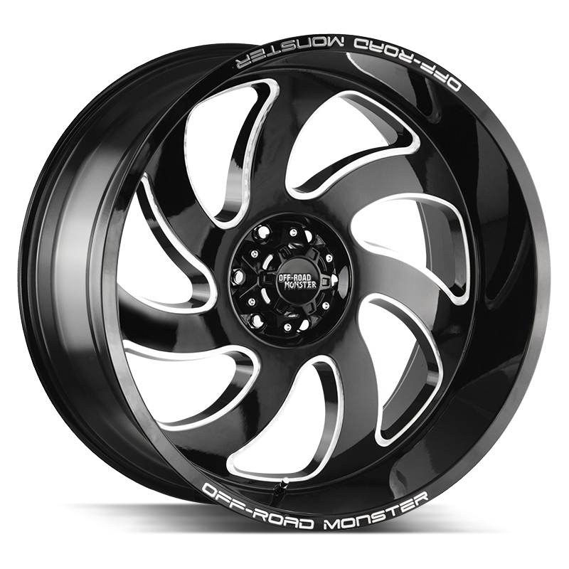 OFF ROAD MONSTER M07 M07 20X10 NEG 19MM 8LUG BLANK GLOSS BLACK MILLED | M070800N19GBML