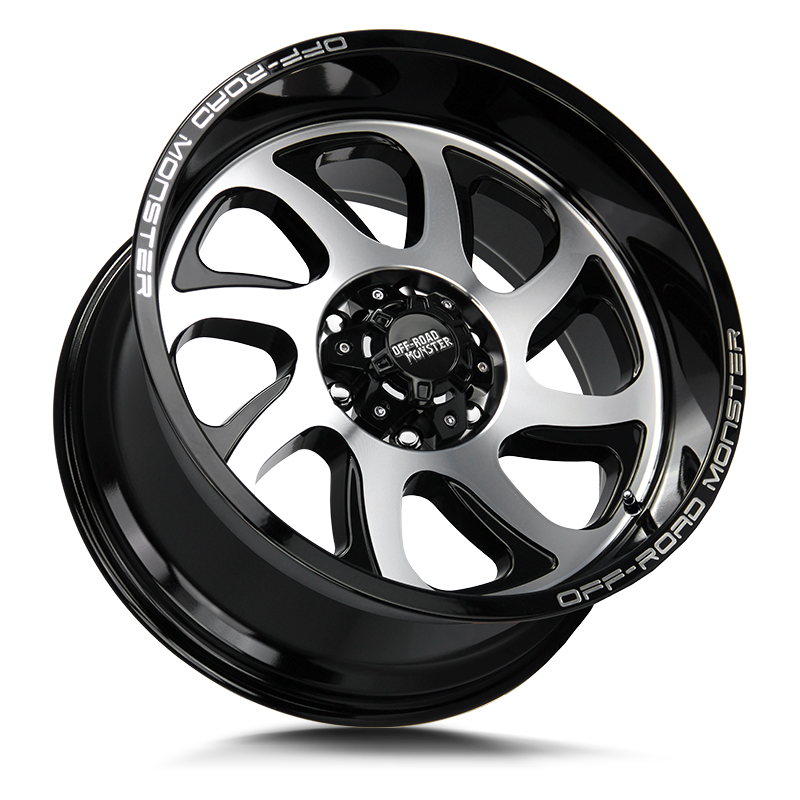 OFF ROAD MONSTER M22 M22 22X12 NEG 44MM BLANK GLOSS BLACK MACHINED | M22212800N44GBM
