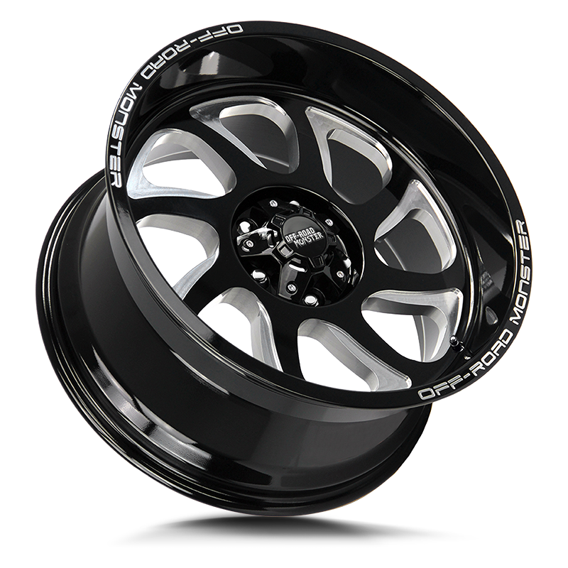 OFF ROAD MONSTER M22 M22 20X10 NEG 19MM 8LUG BLANK GLOSS BLACK MILLED | M220800N19GBML