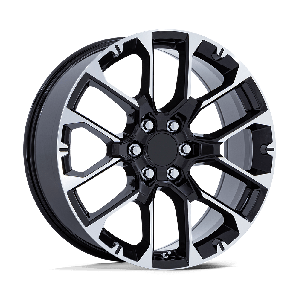 PERFORMANCE REPLICAS PR224 22x9 28 6x139.7 GLOSS BLACK W/ MACHINED FACE