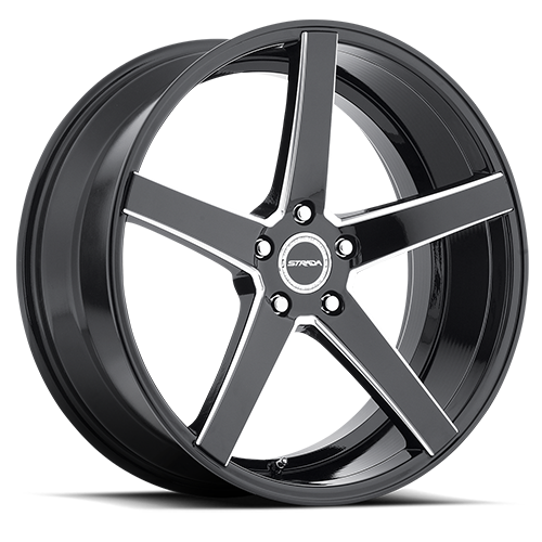 STRADA S35 PERFETTO 24X9 15MM 5X115 GLOSS BLACK MILLED | S35451515GBML