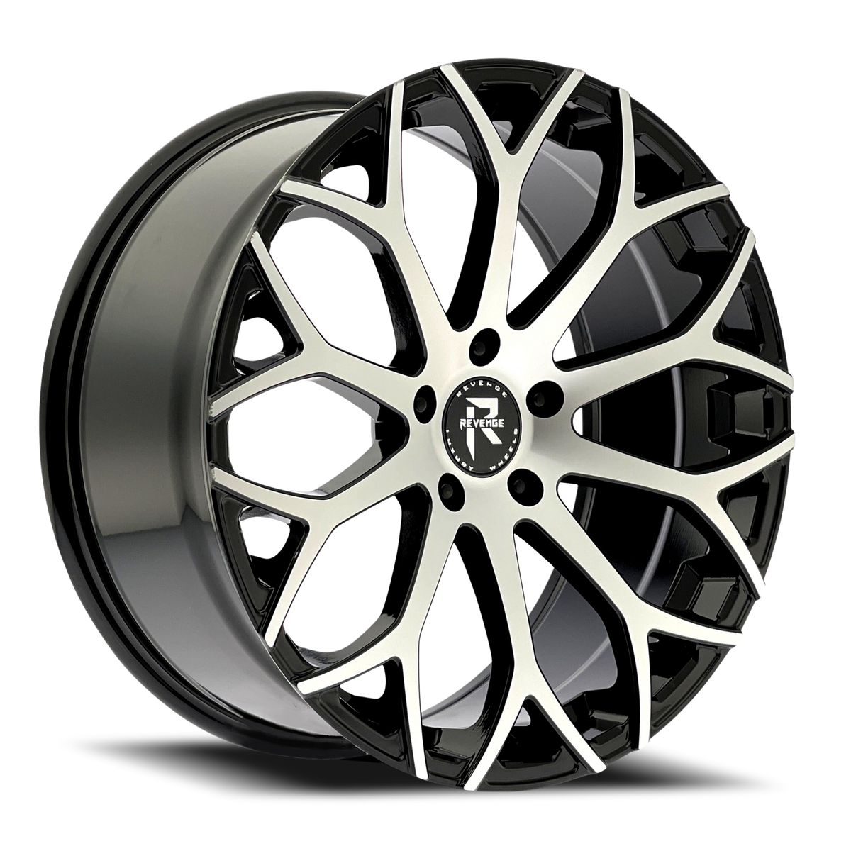 REVENGE LUXURY RL-105 22X9 35 5X120 BLACK MACHINED