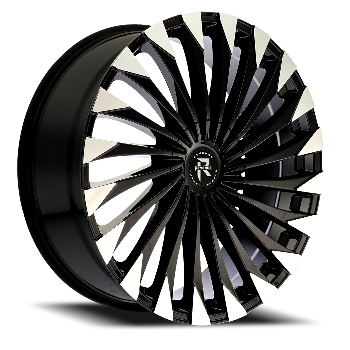 REVENGE LUXURY RL-106 22X8.5 35 5X108/5X114.3 BLACK MACHINED