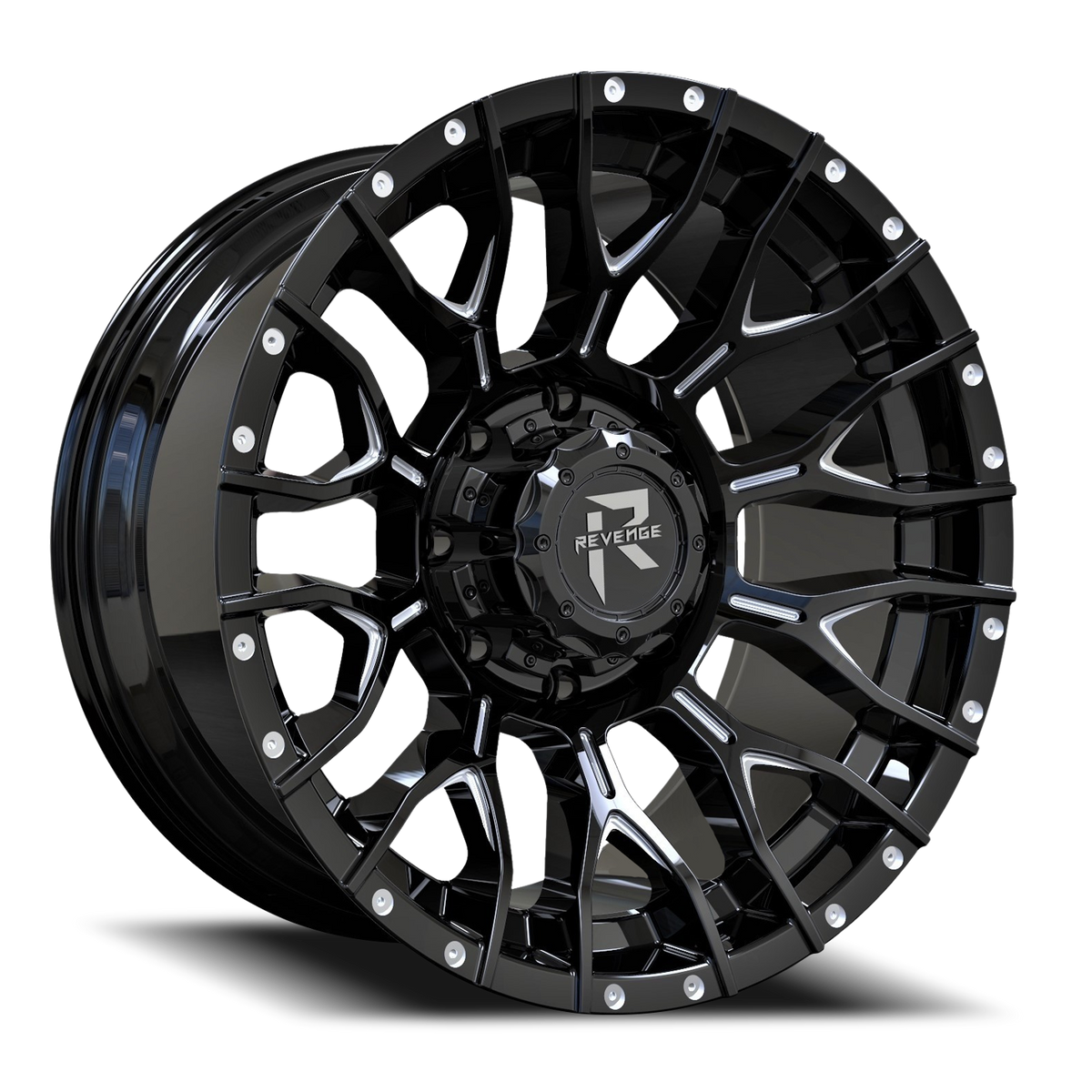 REVENGE OFFROAD RV201 20X9 0 5X139.7/5X150 BLACK MILLED