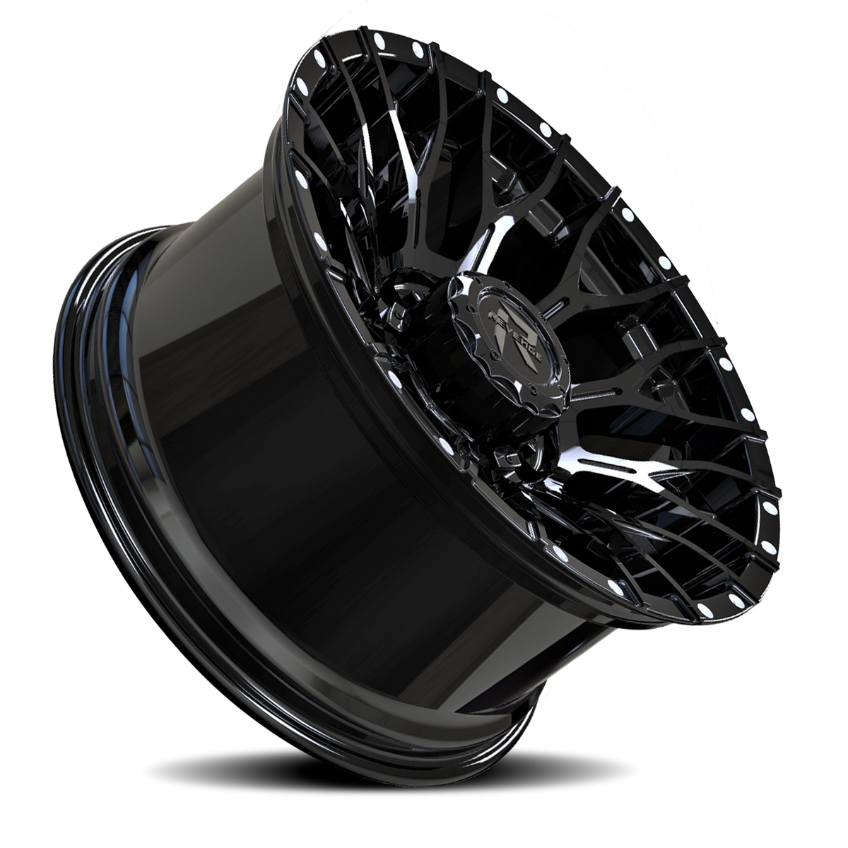 REVENGE OFFROAD RV201 20X9 0 8X165.1 SATIN BLACK RIVETS