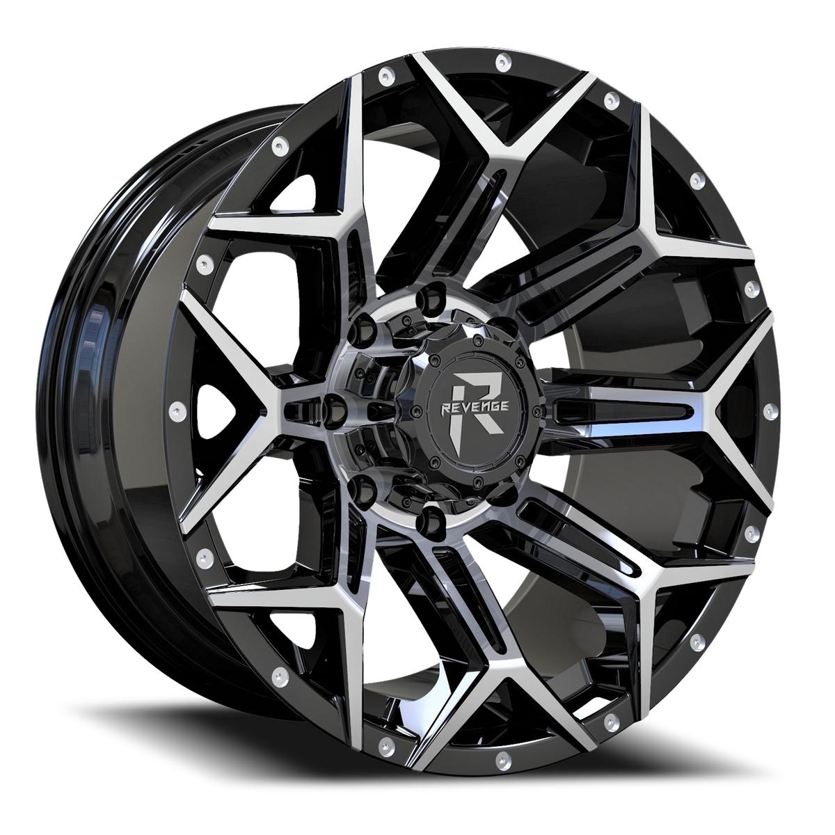 REVENGE OFFROAD RV202 20X10 -19 5X139.7/5X150 BLACK MACHINED