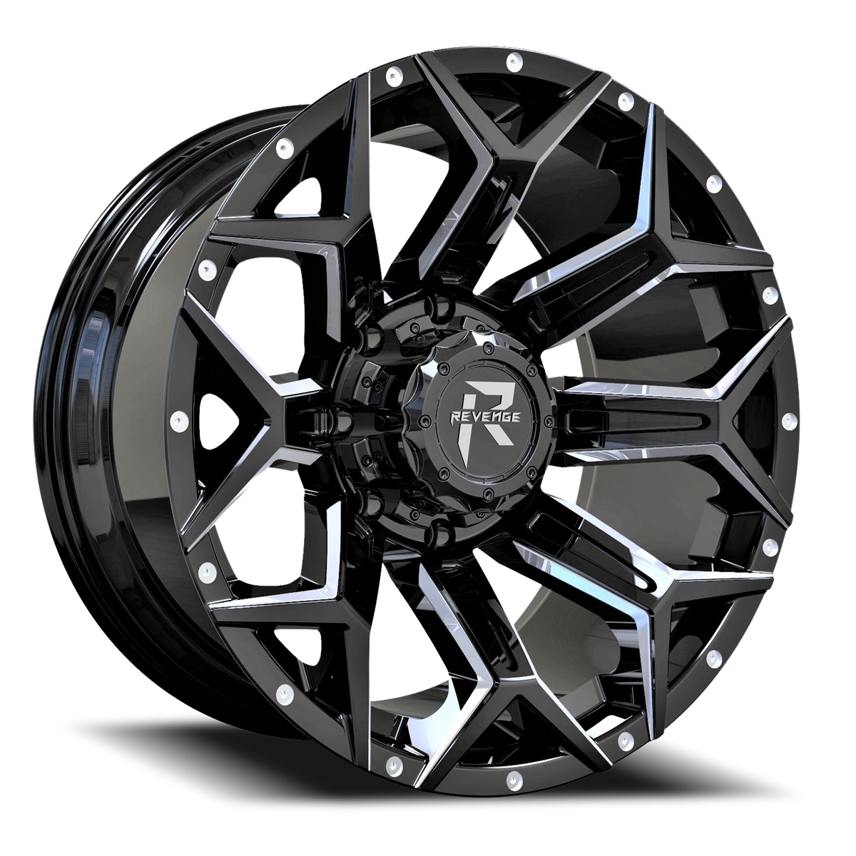 REVENGE OFFROAD RV202 22X10 -19 8X180 BLACK MILLED