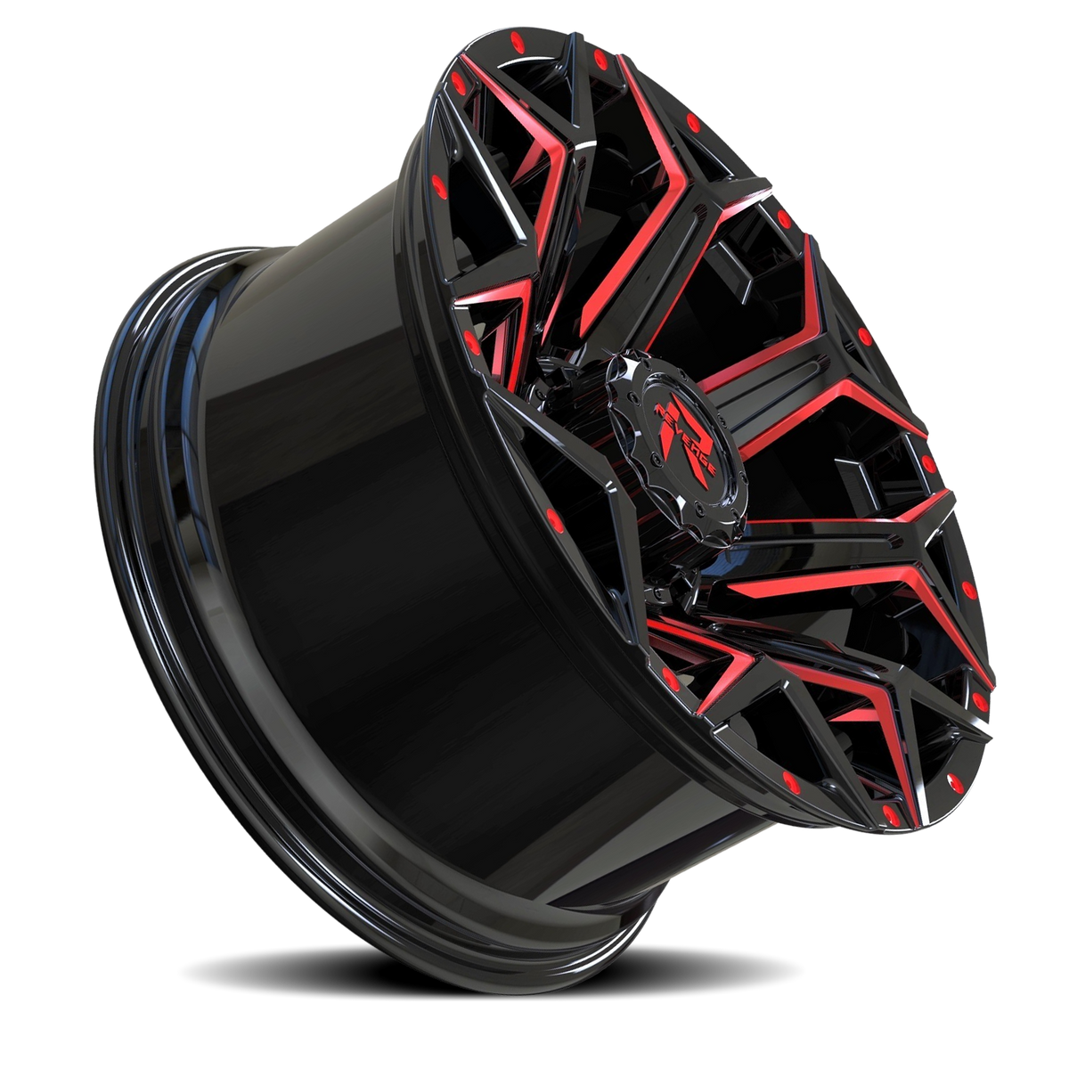 REVENGE OFFROAD RV202 20X9 0 8X170 BLACK RED MILLED