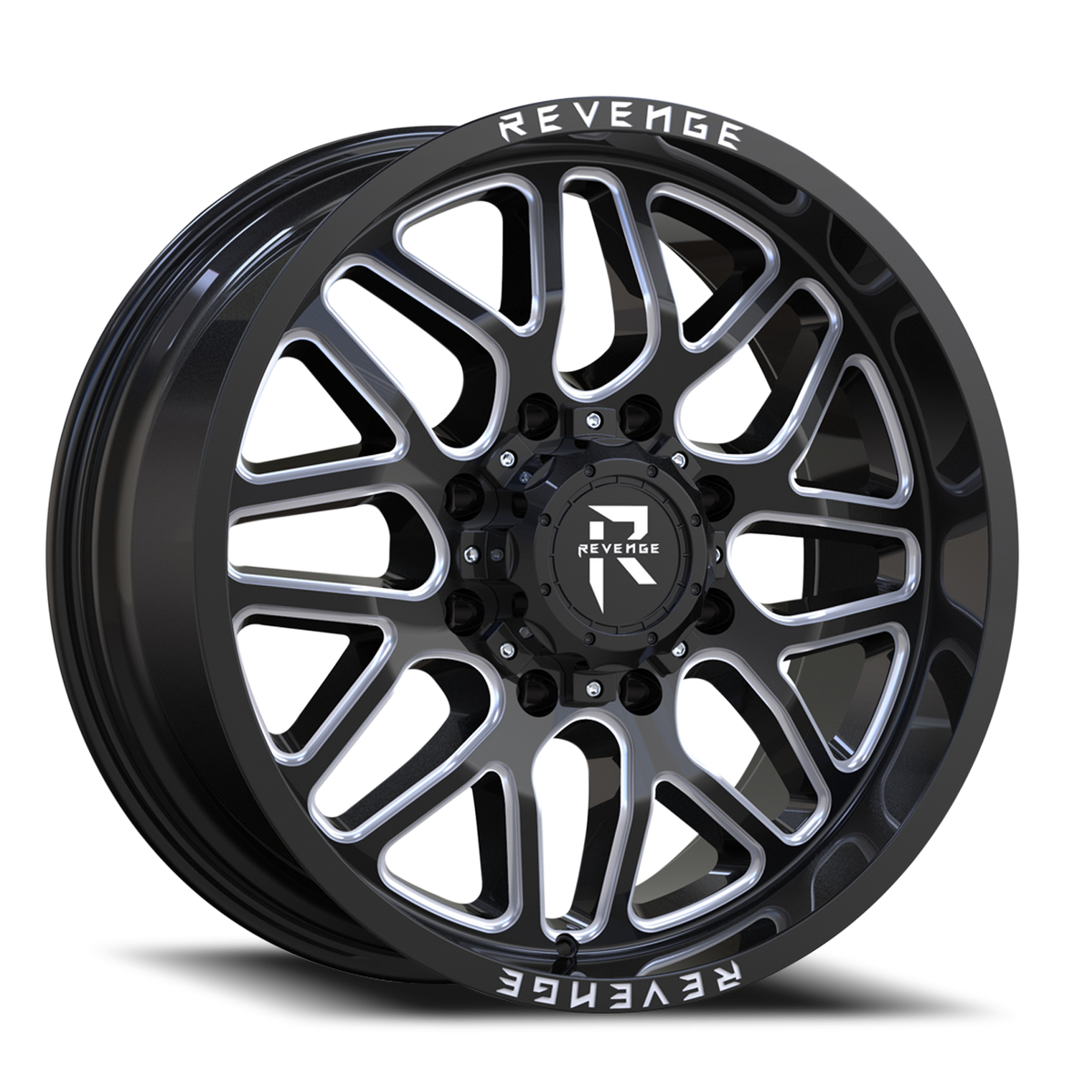 REVENGE OFFROAD RV206 20X12 -44 8X180 BLACK MILLED