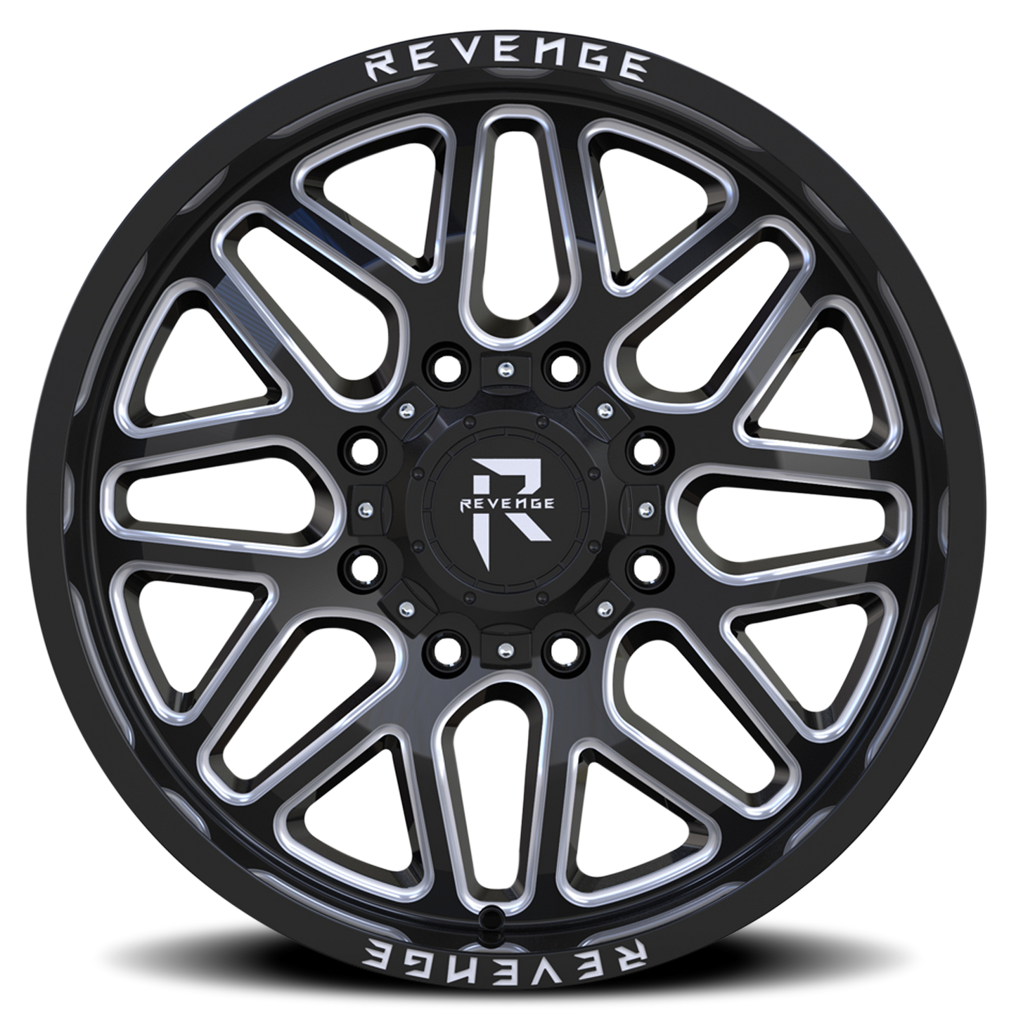 REVENGE OFFROAD RV206 20X12 -44 8X180 BLACK MILLED