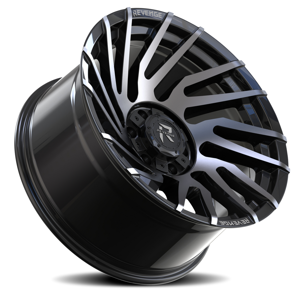 REVENGE OFFROAD RV207 20X10 -19 6X135/6X139.7 GLOSS BLACK MACHINED TITANIUM DOUBLE DARK TINT