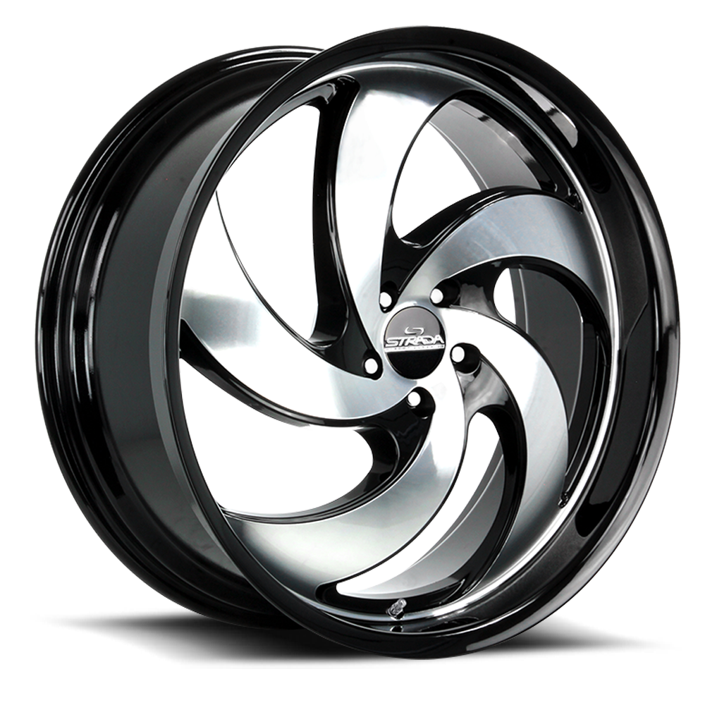 STRADA STREET CLASSICS C05 RETRO 5 20X8.5 35MM 5X114.3 GLOSS BLACK MACHINED | C05051435GBM