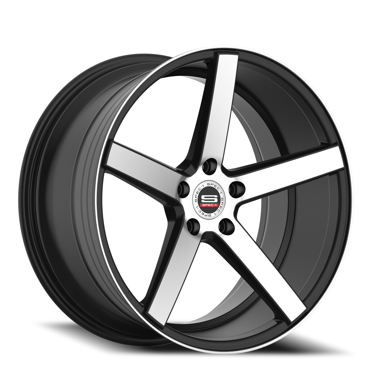 SPEC-1 SP-36 20X8.5 38 5X114.3 GLOSS BLACK & BRUSHED
