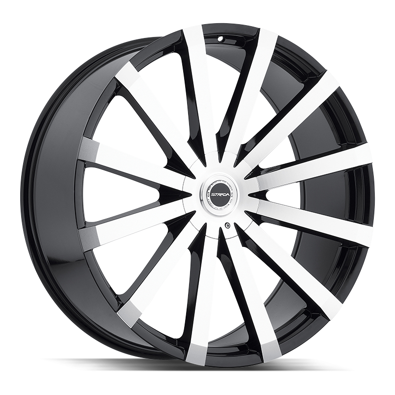 STRADA S50 GABBIA 22X9.5 15MM BLANK GLOSS BLACK MACHINED | S50200015DGBM