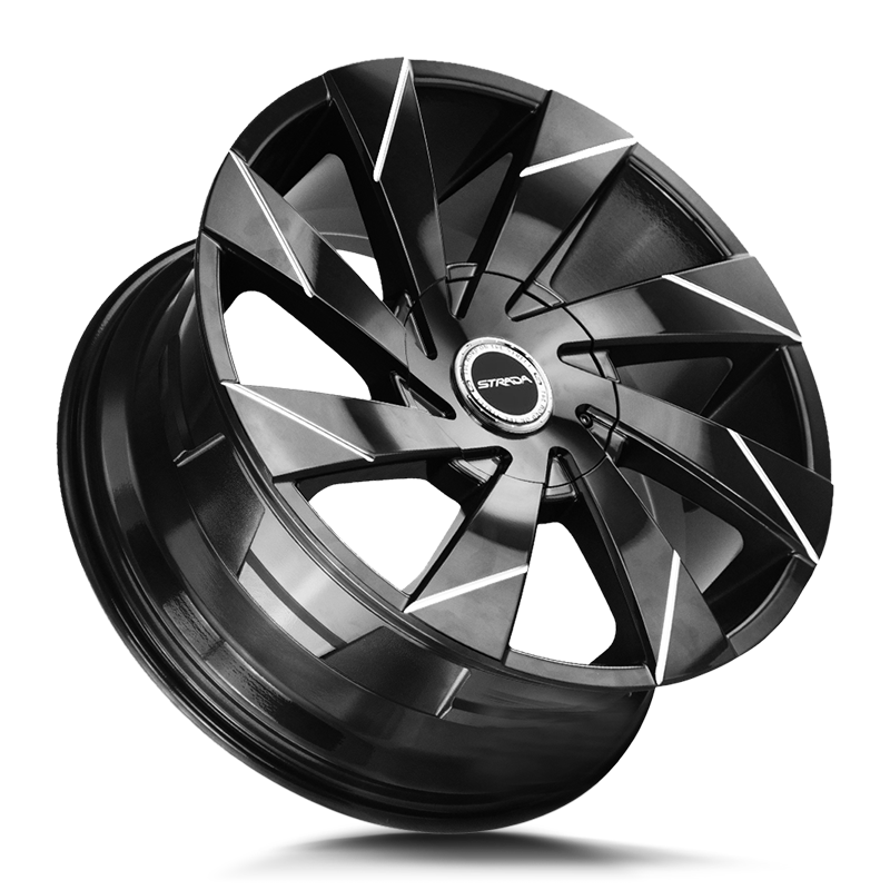 STRADA S62 MOTO 26X10 15MM BLANK GLOSS BLACK MILLED LINE | S62600015GBL