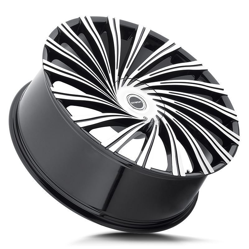 STRADA S49 TORNADO 26X10 15MM BLANK GLOSS BLACK MACHINED | S49600015GBM