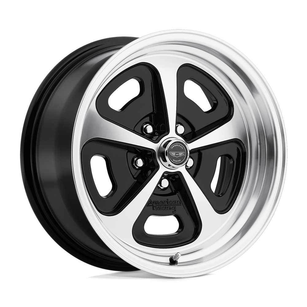 American Racing Vintage VN501 500 MONO CAST - 17x8 0mm 5x120.65 GLOSS BLACK MACHINED Wheel | VN50178034500