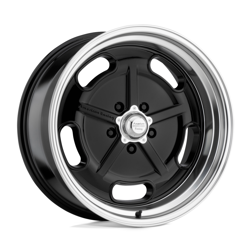 American Racing Vintage VN511 SALT FLAT - 20x8 0mm 5x120.65 GLOSS BLACK W/ DIAMOND CUT LIP Wheel | VN51128034300