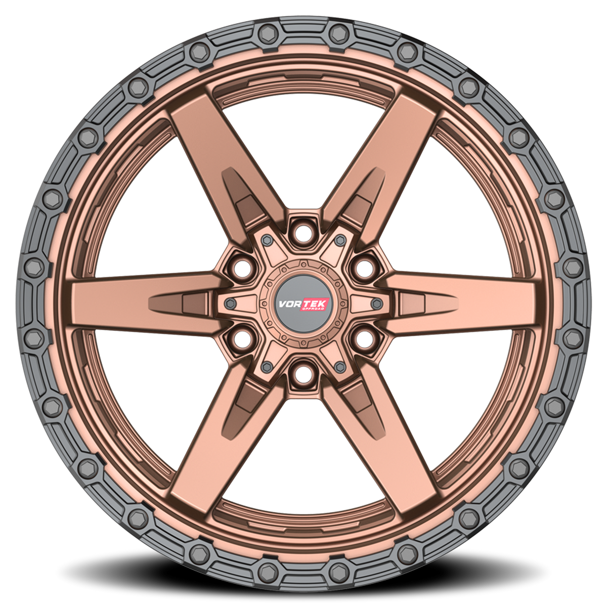VORTEK VRT-602 20X9 0 6X135/6X139.7 MATTE BRONZE WITH BLACK BEAD RING