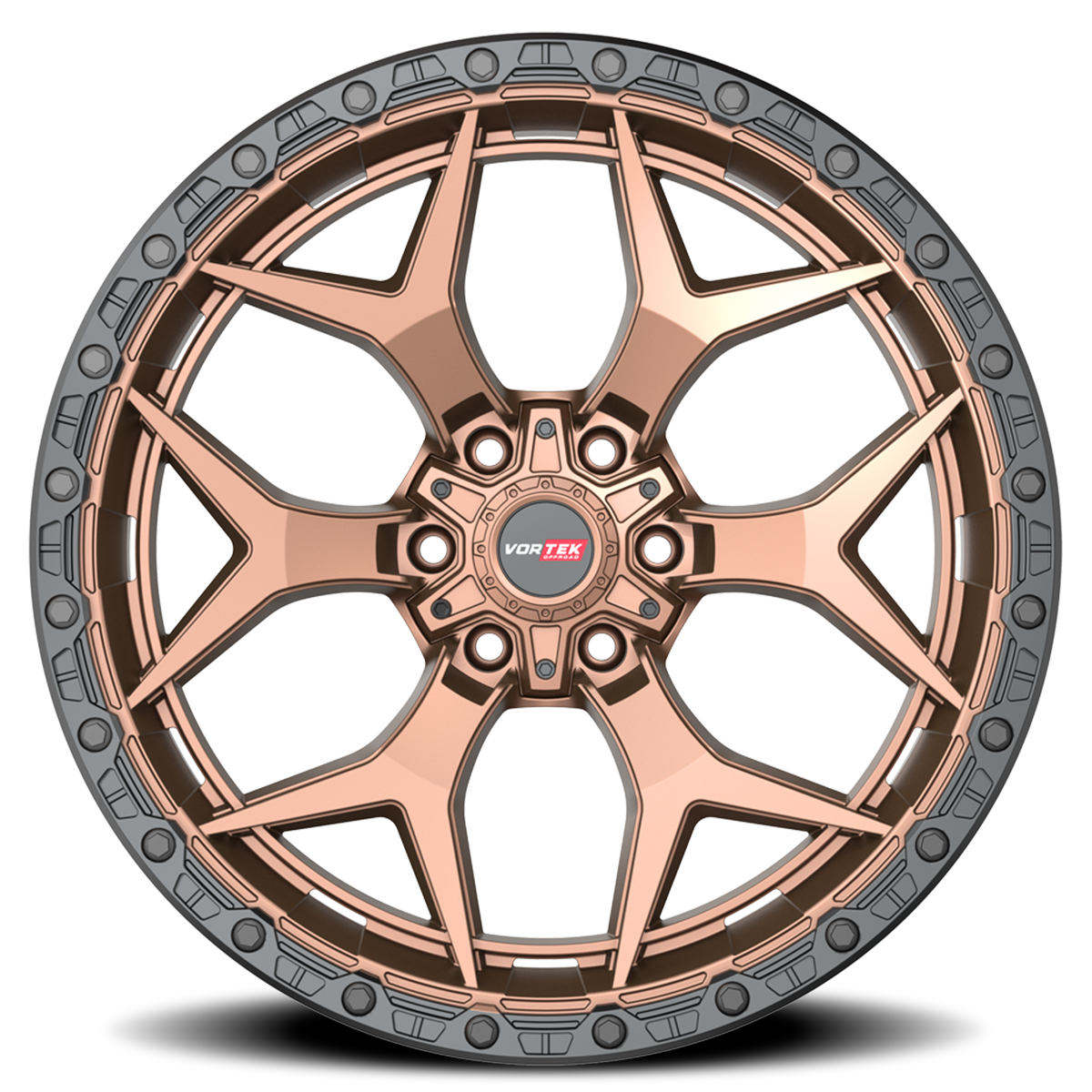 VORTEK VRT-603 17X9 -12 6X135/6X139.7 MATTE BRONZE WITH BLACK BEAD RING