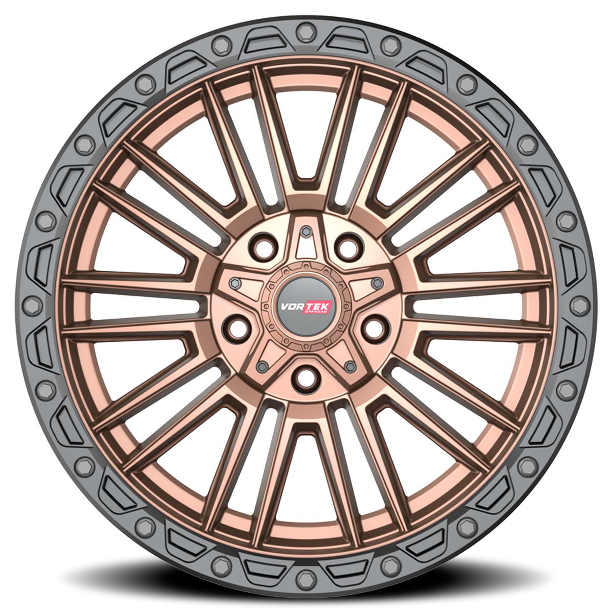 VORTEK VRT-604 22X10 -18 5X127/5X139.7 MATTE BRONZE WITH BLACK BEAD RING