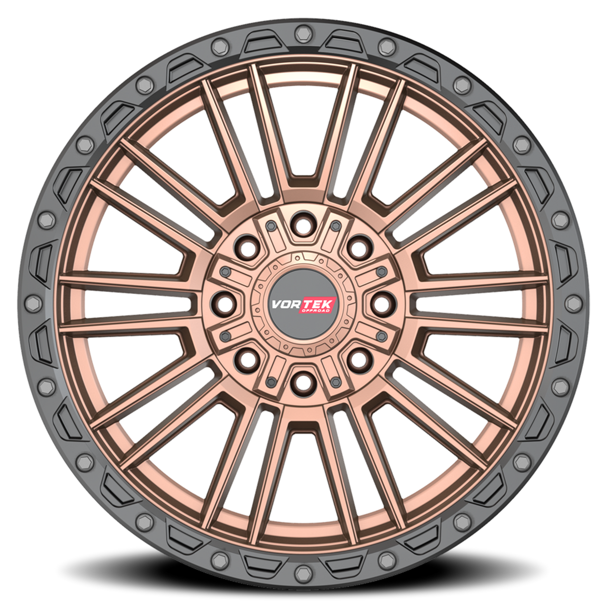 VORTEK VRT-604 22X10 -18 8X170/8X180 MATTE BRONZE WITH BLACK BEAD RING