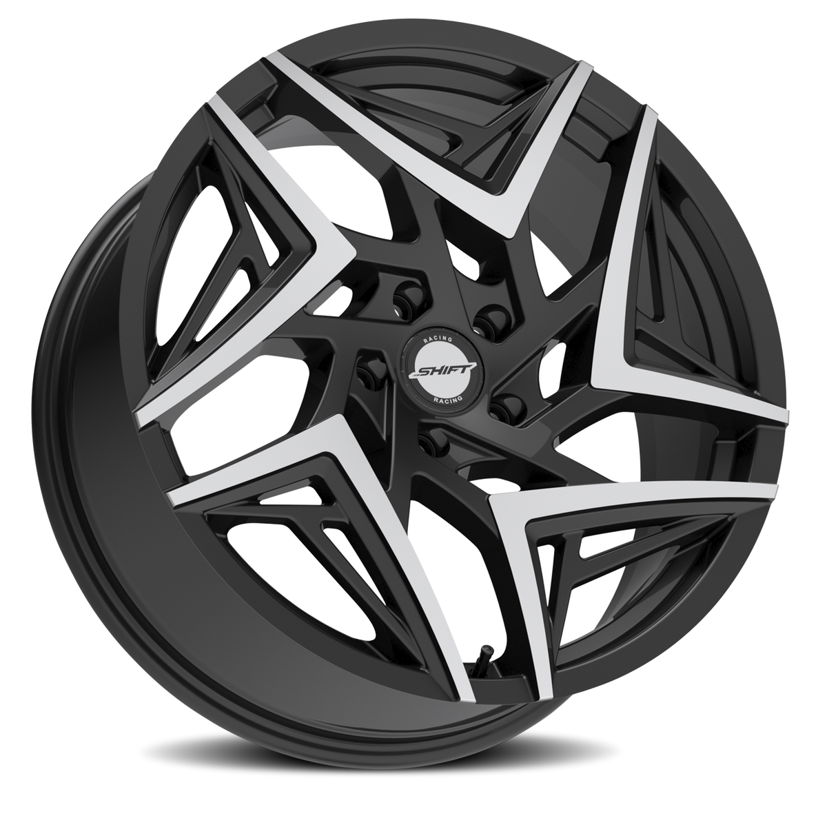 SHIFT H36 VALVE 18X8.5 35MM 5X100 GLOSS BLACK MACHINED TIPS | H3688550035GBMT
