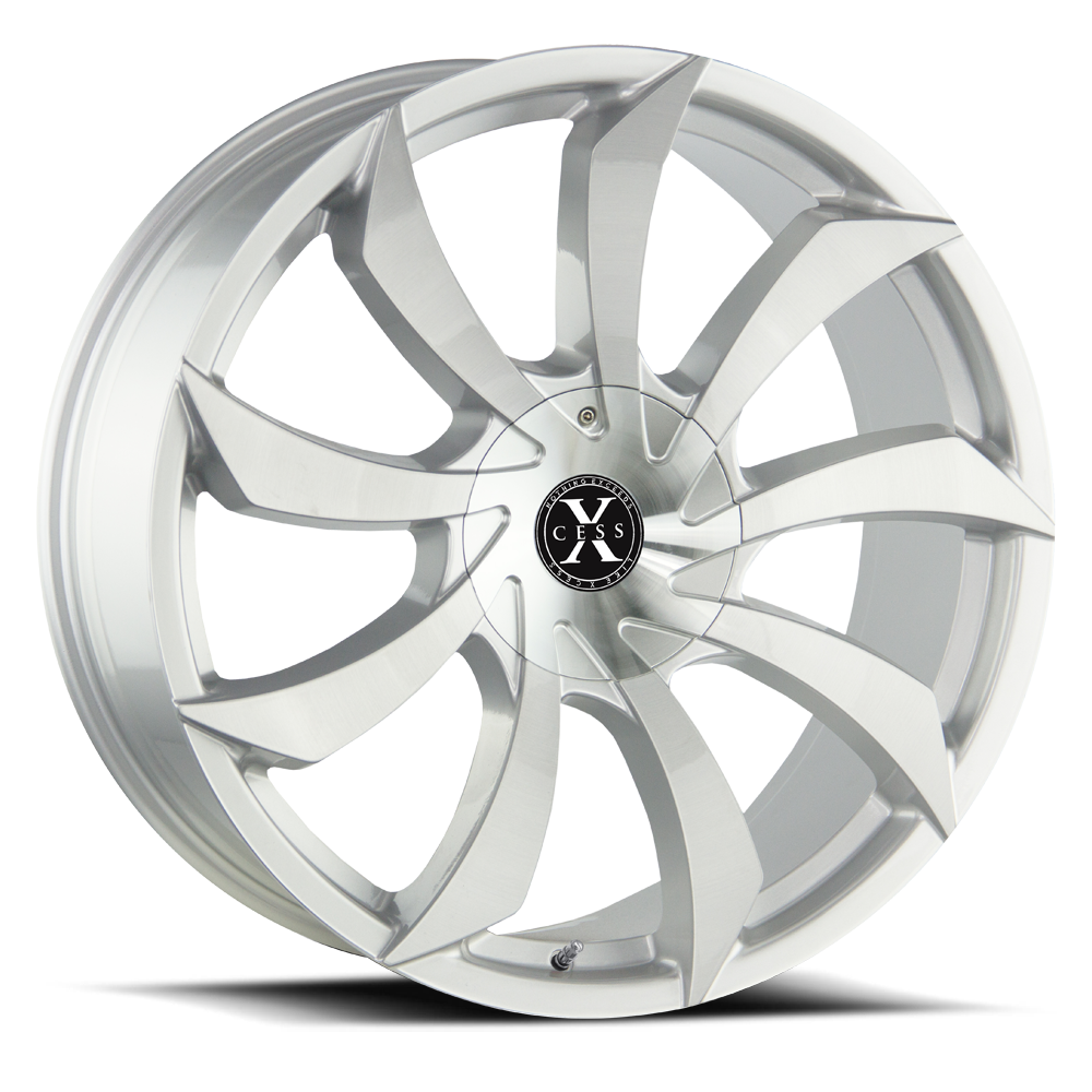 XCESS X01 X01 24X9.5 30MM 6X135/6X139.7 BRUSHED FACE SILVER | X01460730BFS