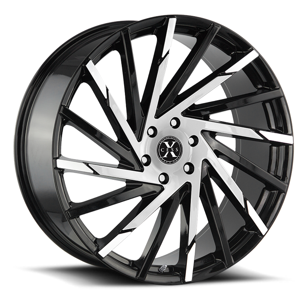 XCESS X02 X02 22X9 35MM 5X114.3 GLOSS BLACK MACHINED | X02251435GBM