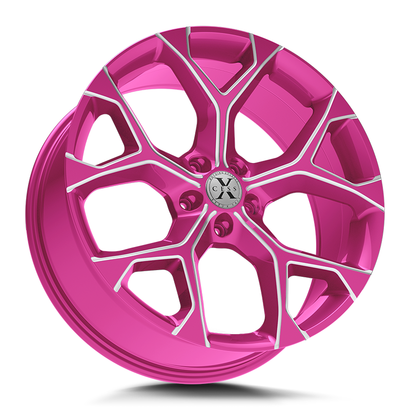 XCESS X05 5 FLAKE 18X8.5 35MM 5X114.3 CANDY PINK MILLED | X0588551435PKML
