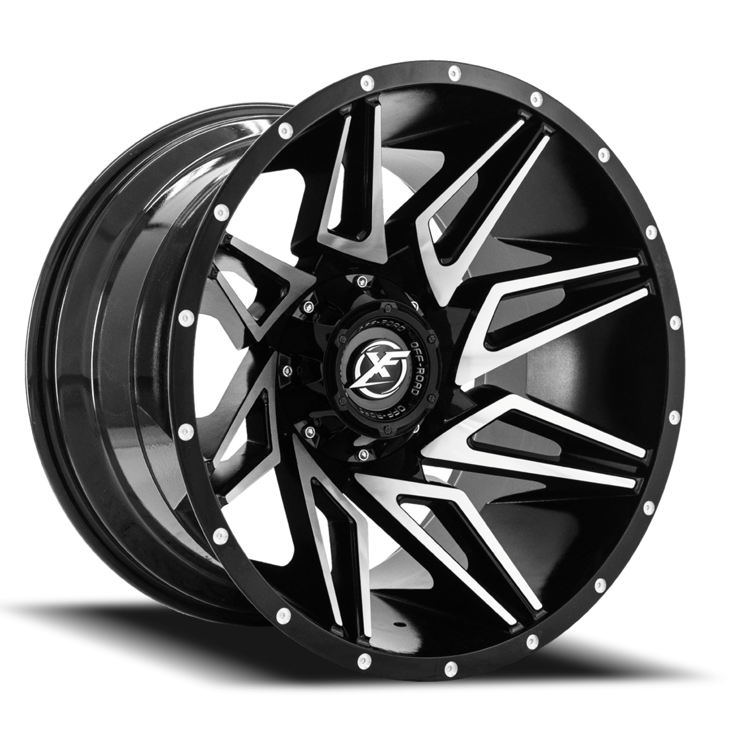 XF OFF-ROAD XF-218 20X10 -24 8X165.1/8X180 GLOSS BLACK & MACHINED