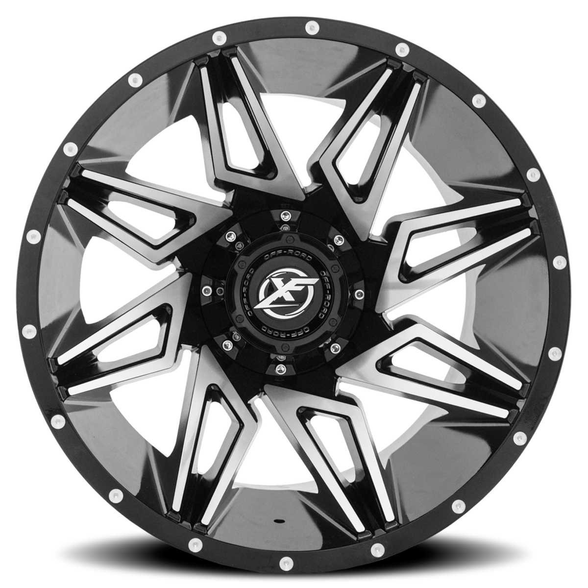 XF OFF-ROAD XF-218 20X9 0 5X127/5X139.7 GLOSS BLACK & MACHINED