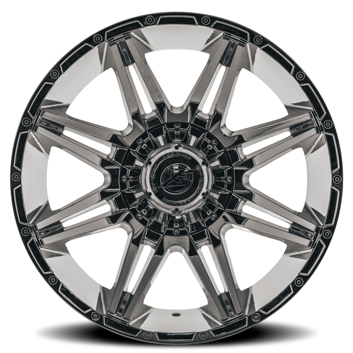 XF OFF-ROAD XF-220 22X10 -24 8X165.1/8X180 CHROME