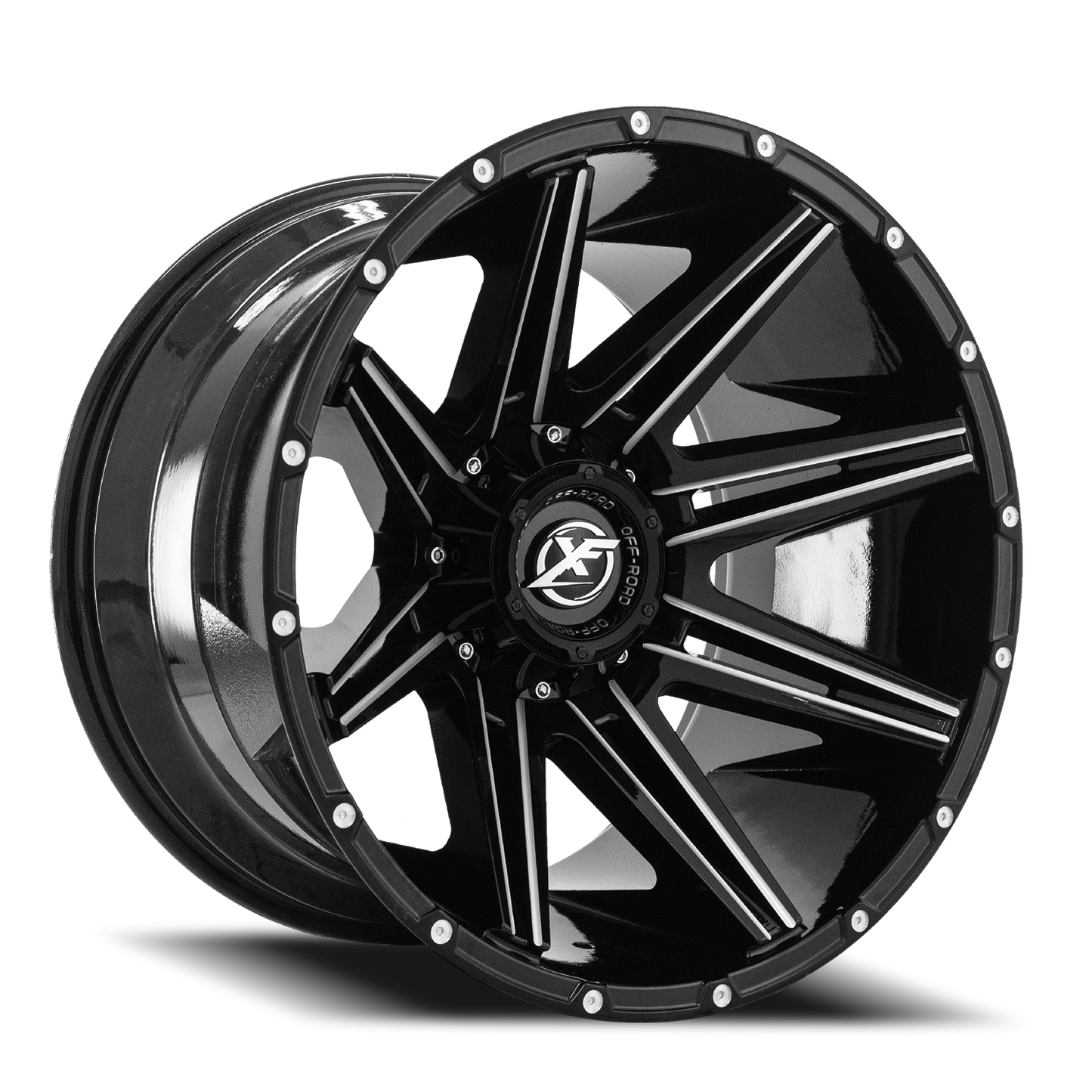XF OFF-ROAD XF-220 18X9 12 8X165.1/8X180 GLOSS BLACK & MILLED