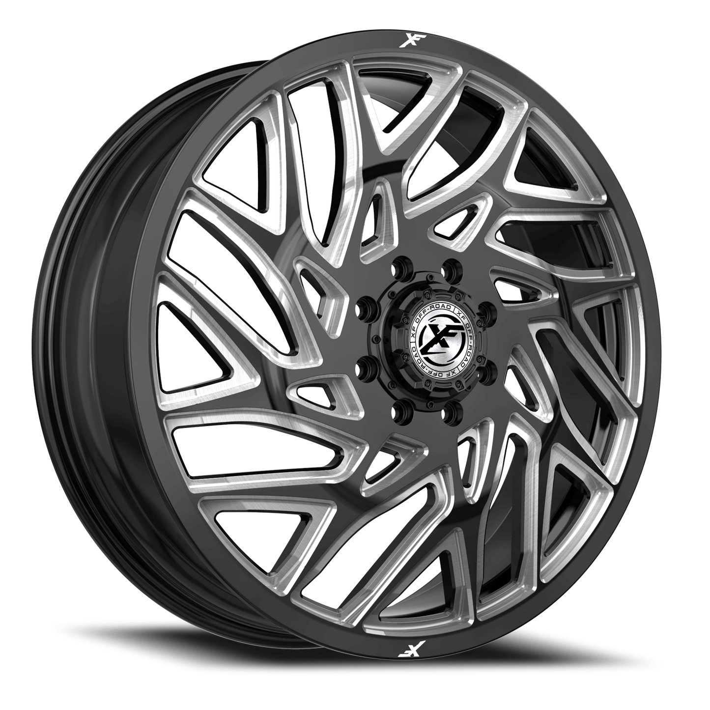 XF OFF-ROAD XF-229 DUALLY 26X8.25 110 8X200 GLOSS BLACK & MILLED