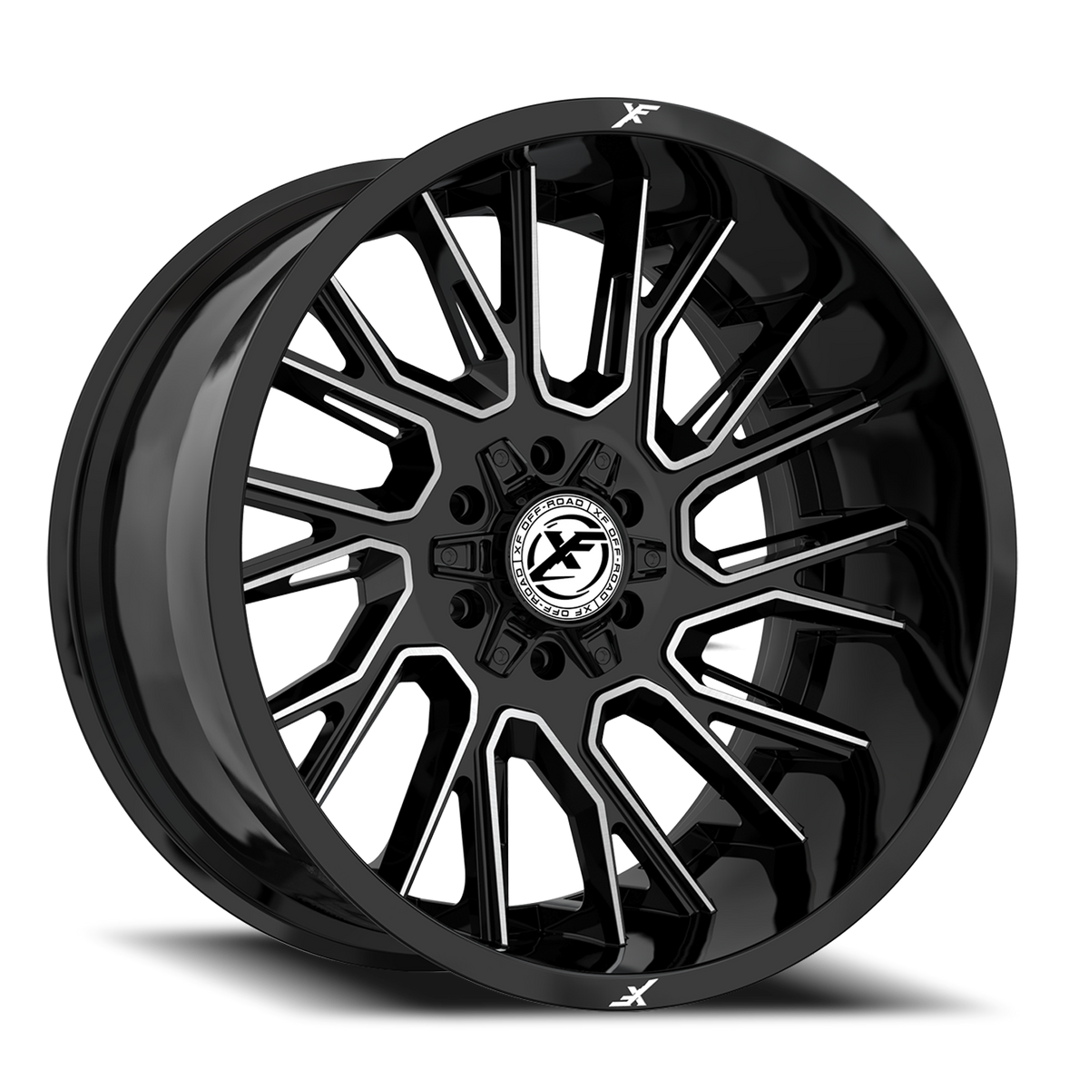 XF OFF-ROAD XF-230 20X9 12 5X127/5X139.7 GLOSS BLACK & MACHINED