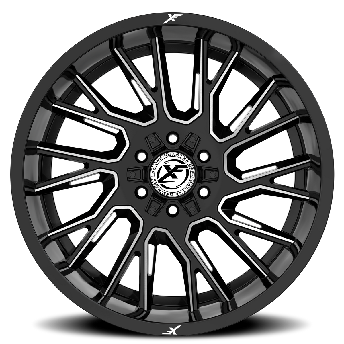 XF OFF-ROAD XF-230 20X10 -24 8X165.1/8X170 GLOSS BLACK & MACHINED