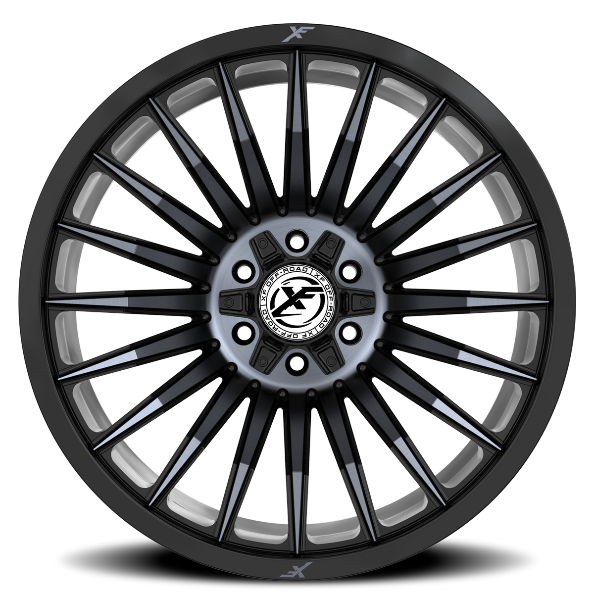 XF OFF-ROAD XF-231 20X10 -24 5X127/5X139.7 GLOSS BLACK & MACHINED TITANIUM DOUBLE DARK TINT