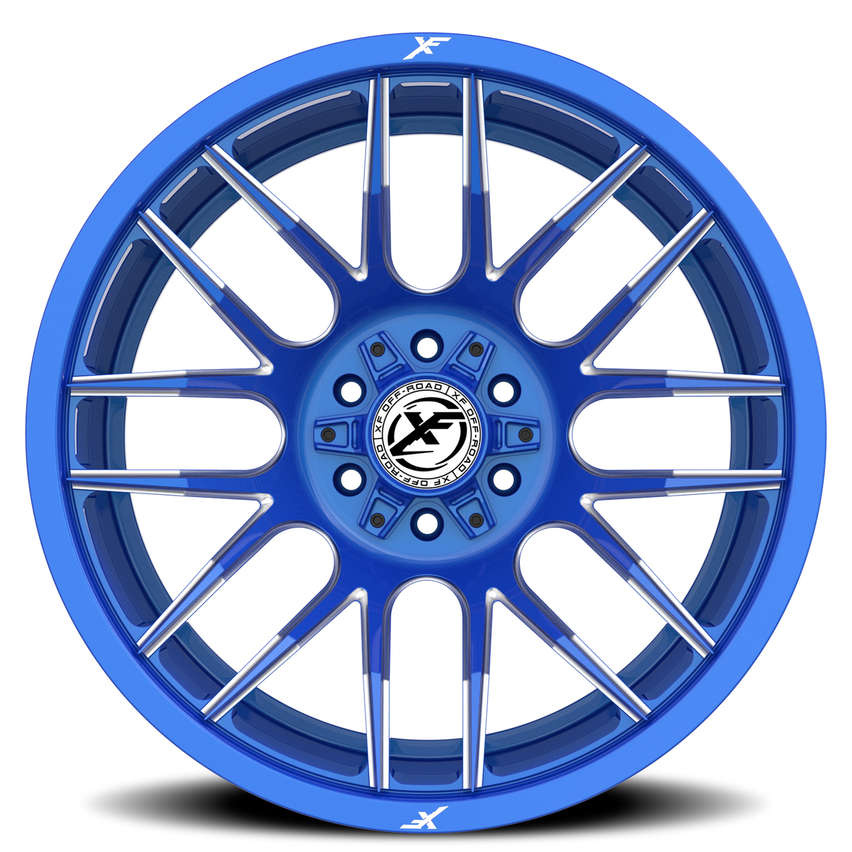 XF OFF-ROAD XF-232 20X10 -24 6X135/6X139.7 ANODIZED BLUE & MILLED