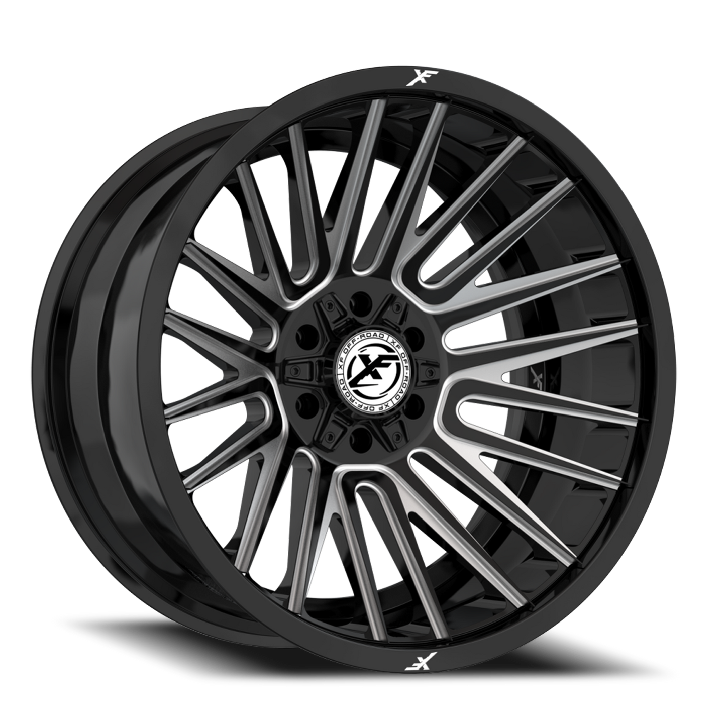 XF OFF-ROAD XF-234 20X12 -44 8X165.1/8X170 GLOSS BLACK & MILLED