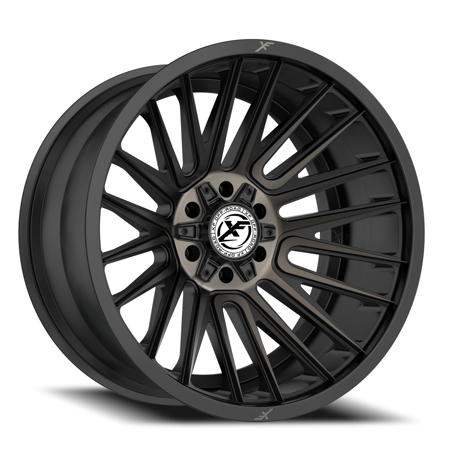 XF OFF-ROAD XF-234 17X9 12 6X135/6X139.7 SATIN BLACK & BRONZE MACHINED DOUBLE DARK TINT